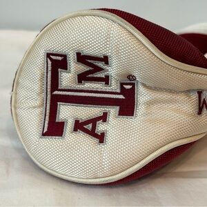 Team Effort Texas A&M Golf Head Cover Maroon Beige Embroidered Outdoor Sports
